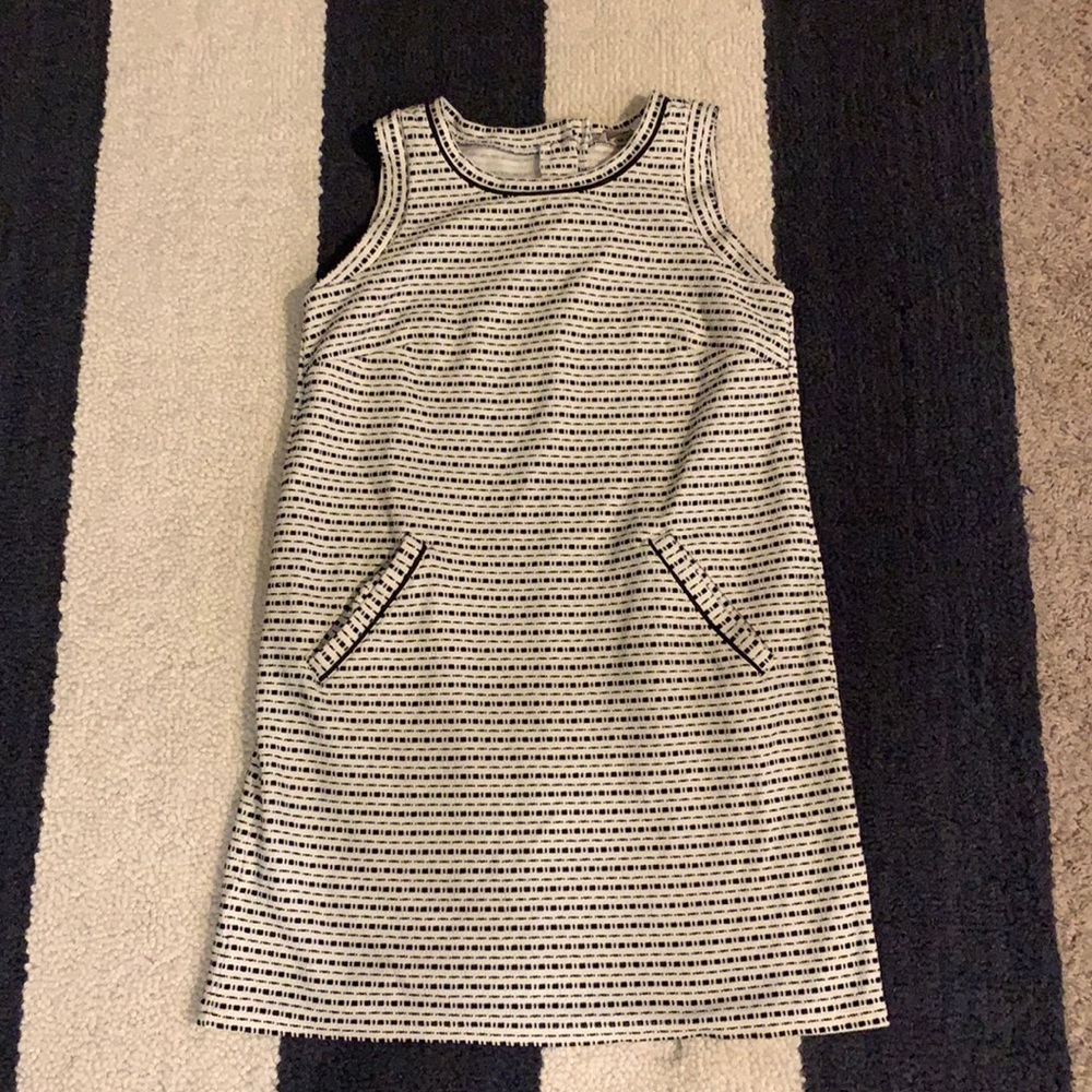 LOFT Striped Tweed Pocket Shift Dress XXSP
